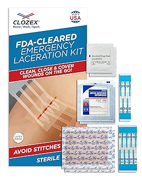 Clozex 紧急伤口修复套件 - 无需缝合的皮肤闭合装置