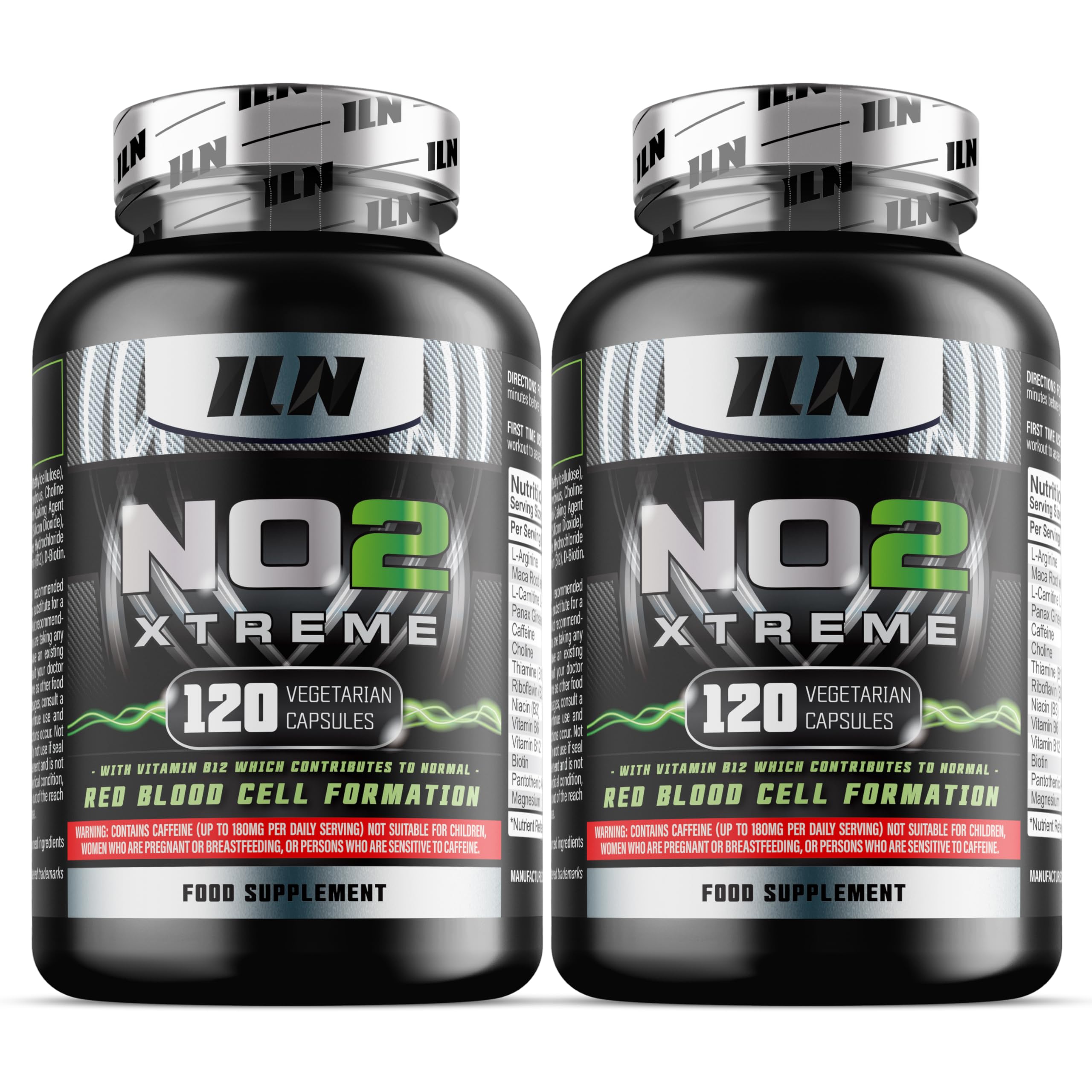 NO2 Xtreme – High Strength 5,070mg Nitric Oxide Supplements for Men & Women – Nitric Oxide Booster Pre Workout Tablets with L Arginine (240 Vegetarian Capsules)
