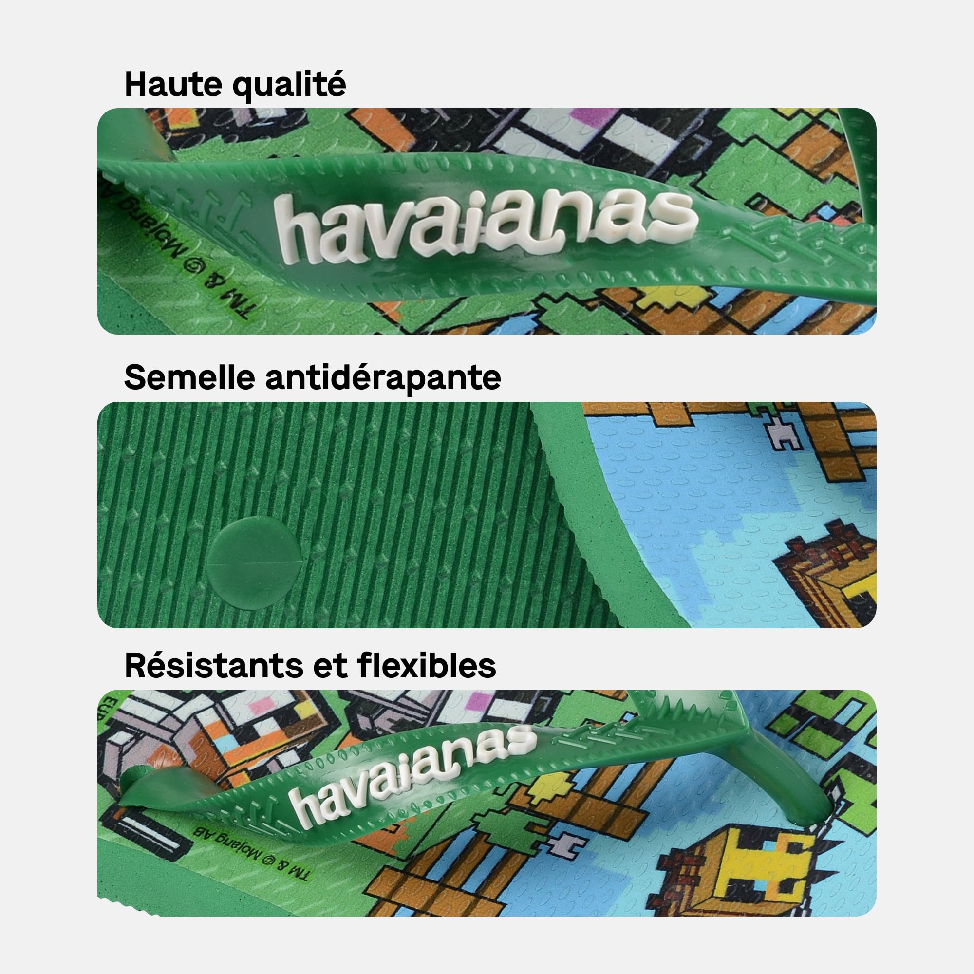 Havaianas Minecraft (Mini Me), Tongs Mixte Enfant