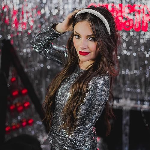 Miniatura 5 de Jaciya Diadema de diamantes de imitación para mujer, diademas de moda para mujeres y niñas, accesorios para el cabello, banda para la cabeza de