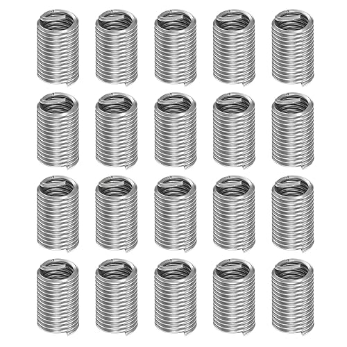 Miniatura 18 de HARFINGTON 20pcs Insertos de rosca de alambre M4 x 0.7 3D 304 Acero inoxidable helicoidal alambre en espiral roscado manga