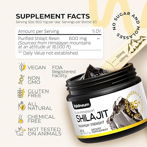 Miniatura 6 de Resina Shilajit Shilajit Pure Himalayan orgánica para energía, inmunidad y claridad mental, Mumiyo natural del Himalaya para hombres y mujeres con