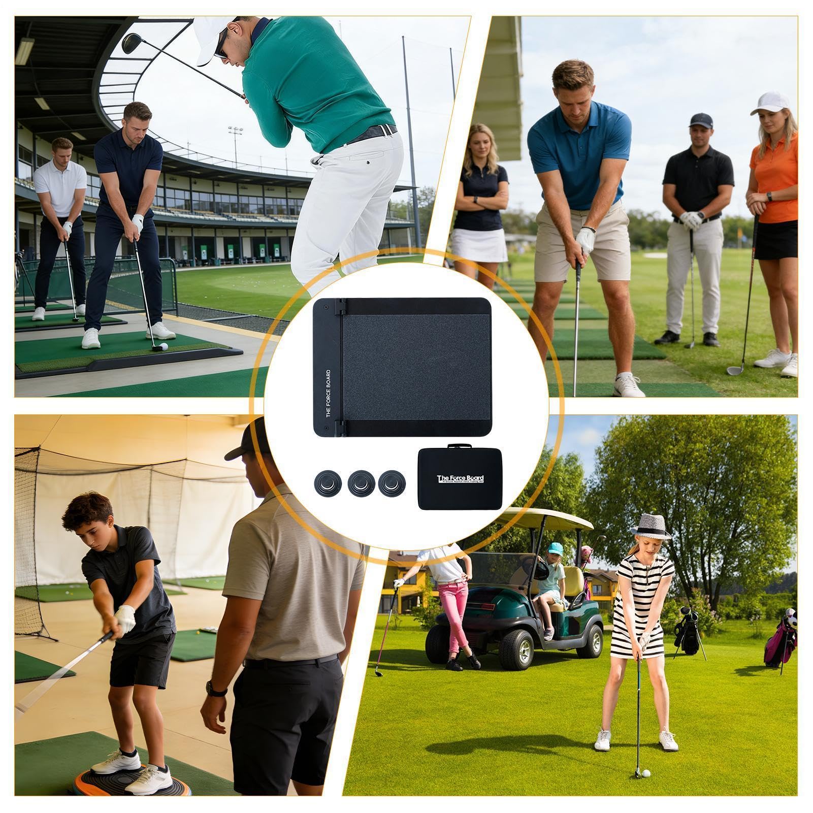 Generico Piastra Pressione da Golf Attrezzatura per Pratica Quotidiana | per l'Equilibrio Golf Campo, Prato, Giardino, Cortile e Casa