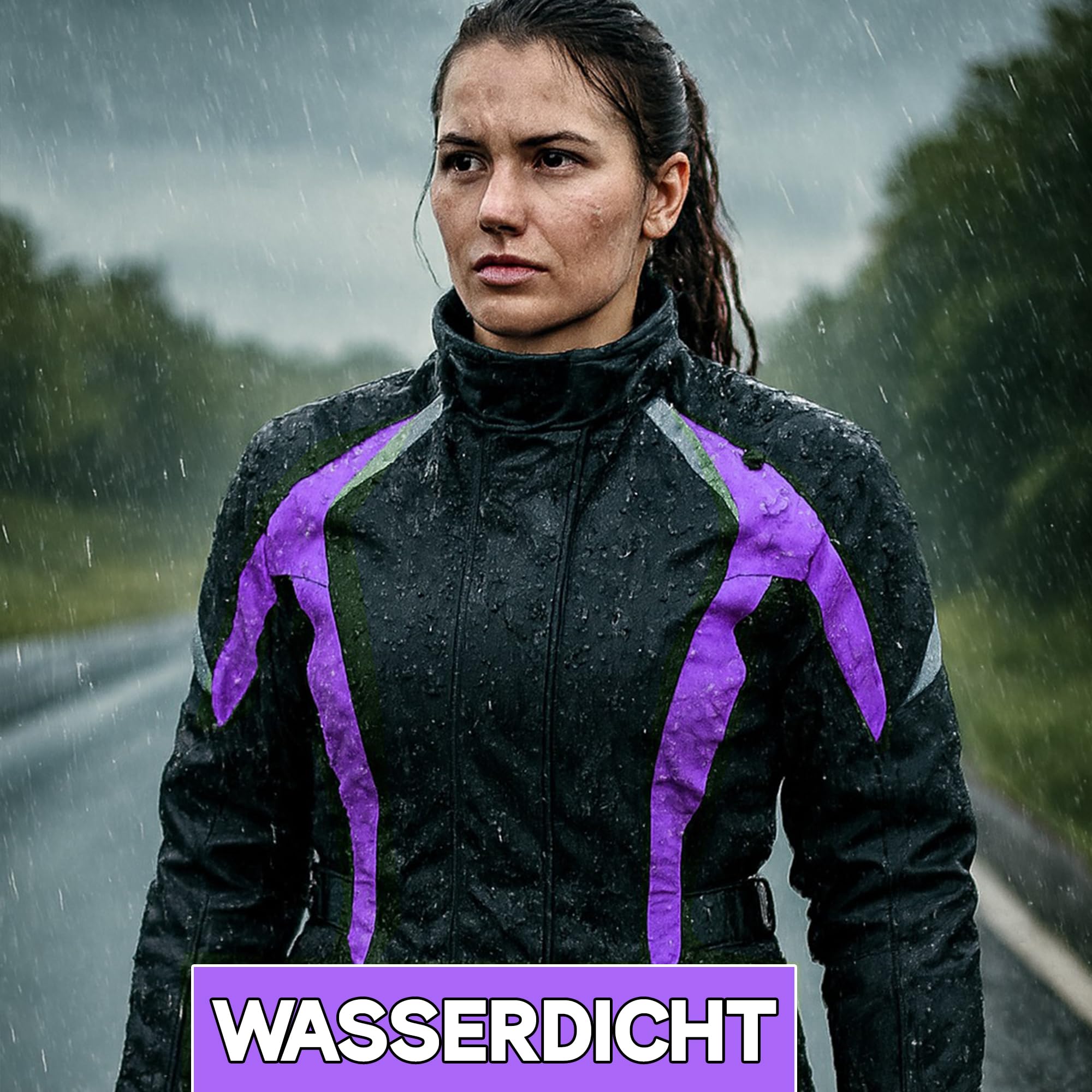 Damen-Motorradjacke mit CE-Protektoren Rosa wasserdicht atmungsaktiv für Sommer und Winter ideal für Mädchen und Fahrerinnen