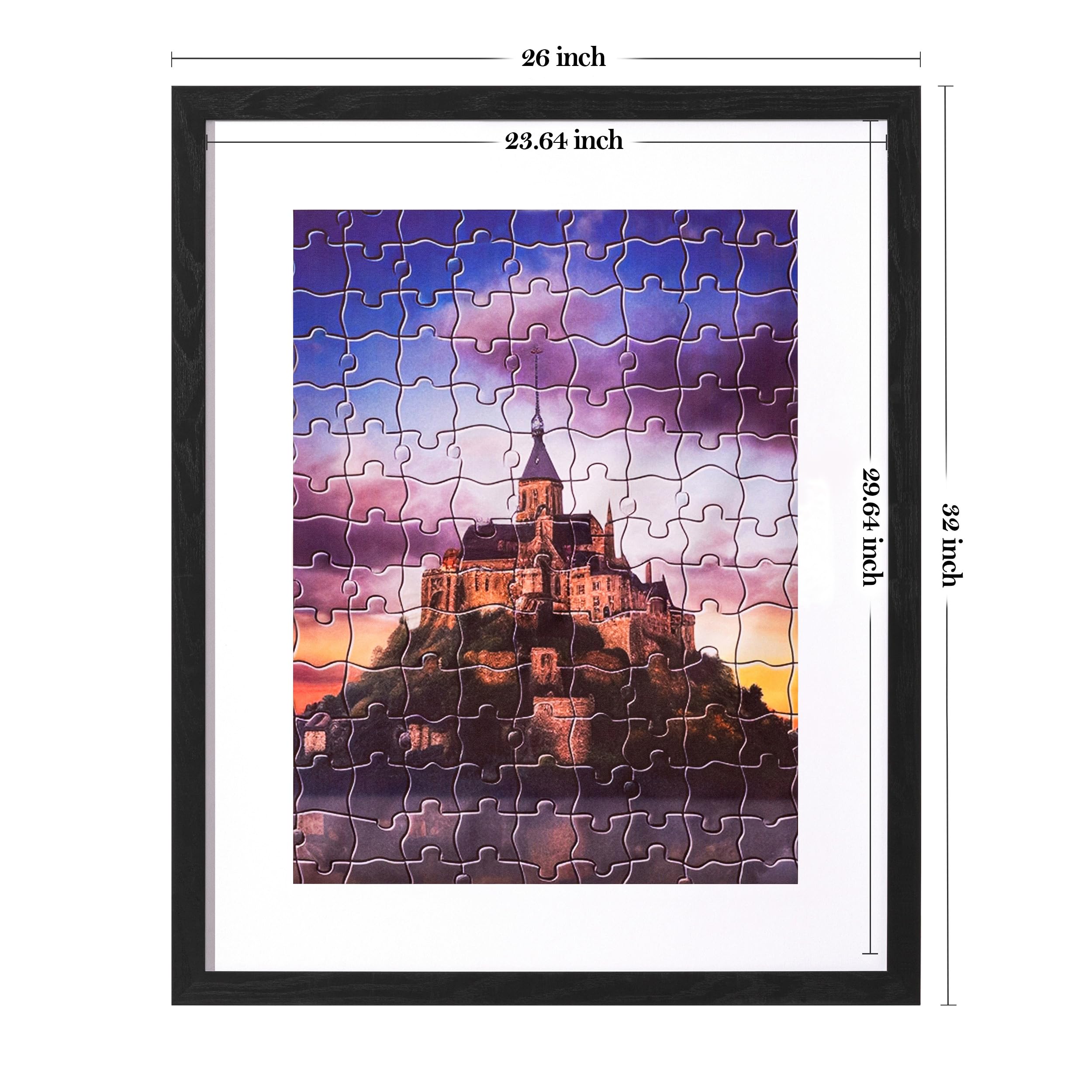 eletecpro 24x30 Picture Frame for Puzzles, Poster Frame for