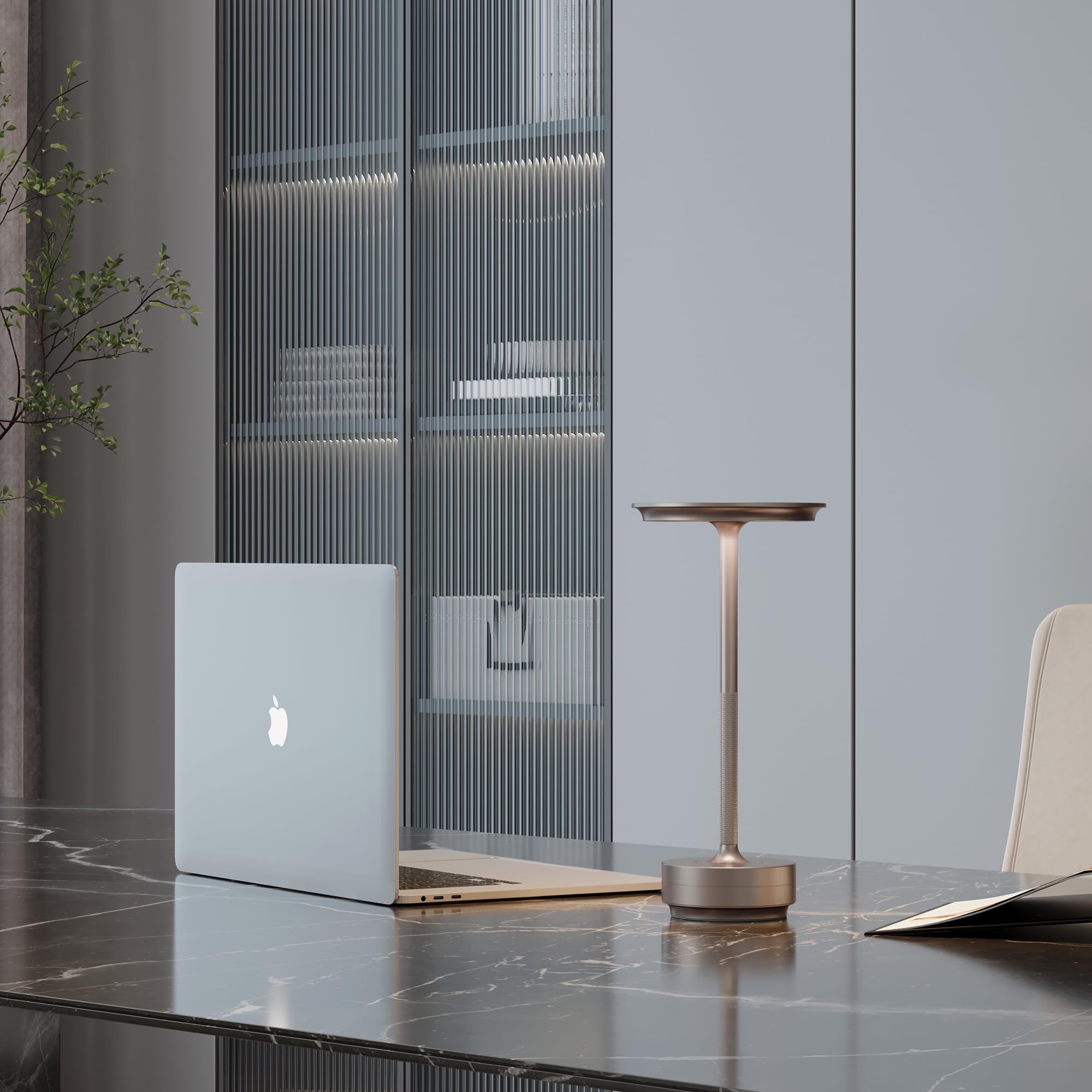 Confezione da 2 lampade da tavolo ricaricabili senza fili, 5000 mAh, lampada da tavolo portatile a LED, 3 colori, dimmerazione continua, alimentazione a batteria, lampada da tavolo in metallo