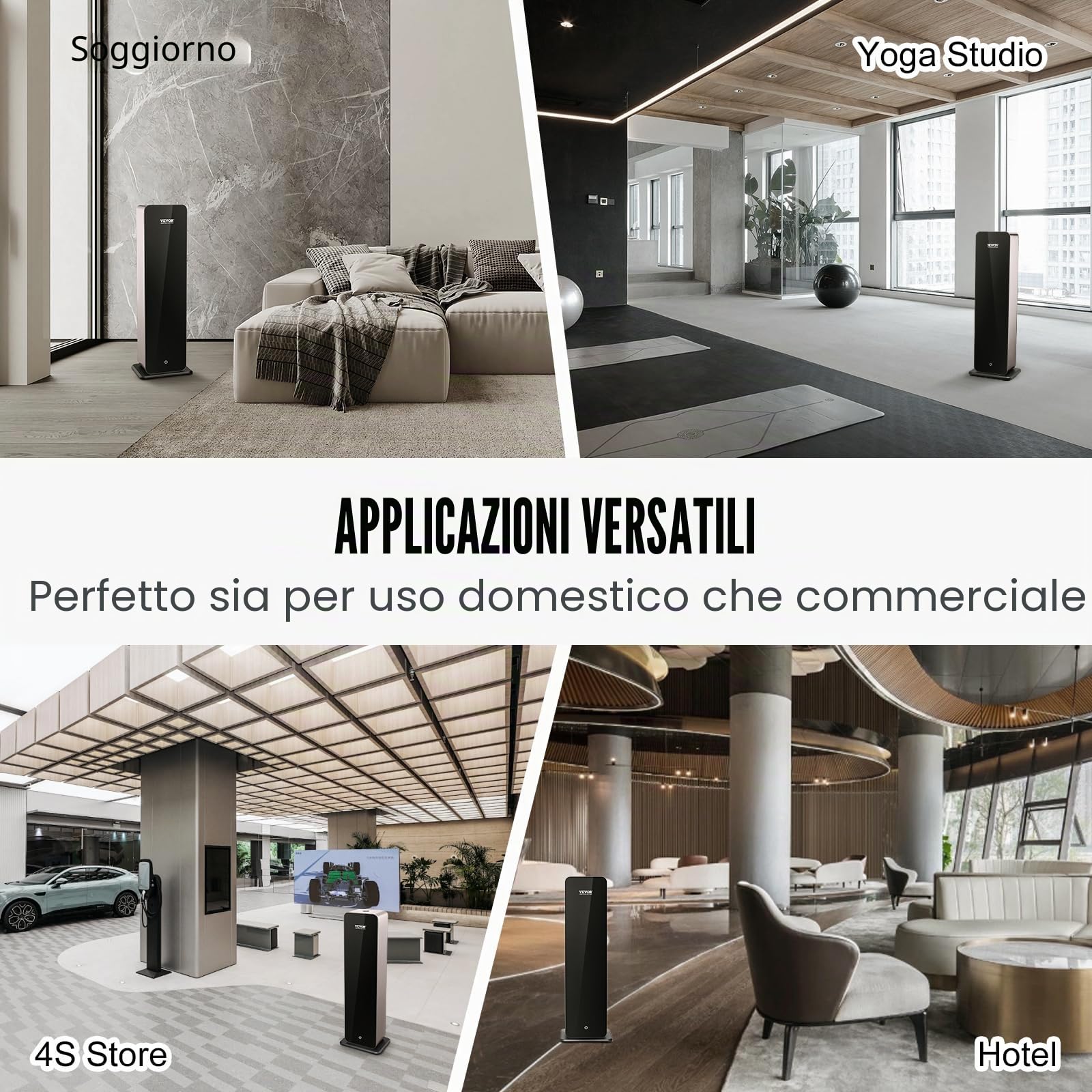 VEVOR Macchina per profumo, Bluetooth da 950 ml, diffusore d'aria per profumo di oli essenziali senz'acqua da 3000 piedi quadrati, macchina per aromaterapia stanze, ufficio, hotel