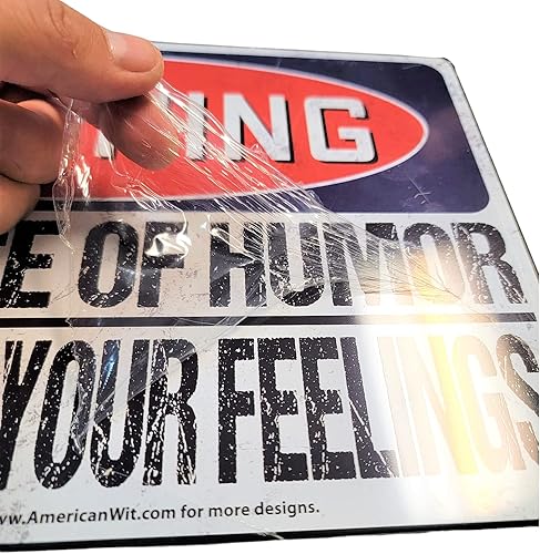 Miniatura 6 de AMERICAN WIT Letrero de metal de 8 x 12 pulgadas, retro, vintage, rústico, oxidado, aspecto antiguo (advertencia: mi sentido del humor podría