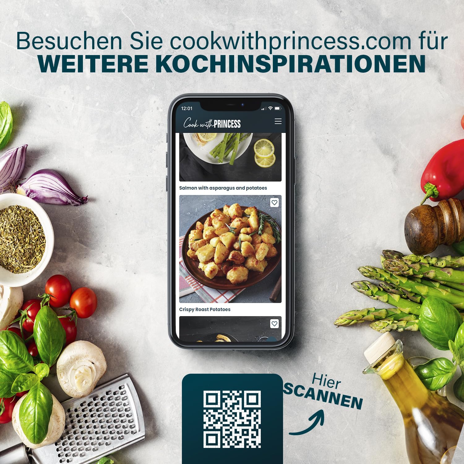 Princess Digitale Heißluftfritteuse 6,5 L mit Trennwand, 12 Programme, Touchscreen, Bis zu 60% Energieersparnis, Fettarmes Frittieren ohne Öl, Für 1,5 kg Pommes, Schwarz, 182061