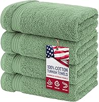 Vista 50 de American Veteran Towel, Paquete de 4 toallas de baño turcas 100% algodón para baño, 27 x 54 pulgadas, extra grandes, de secado suave, color azul