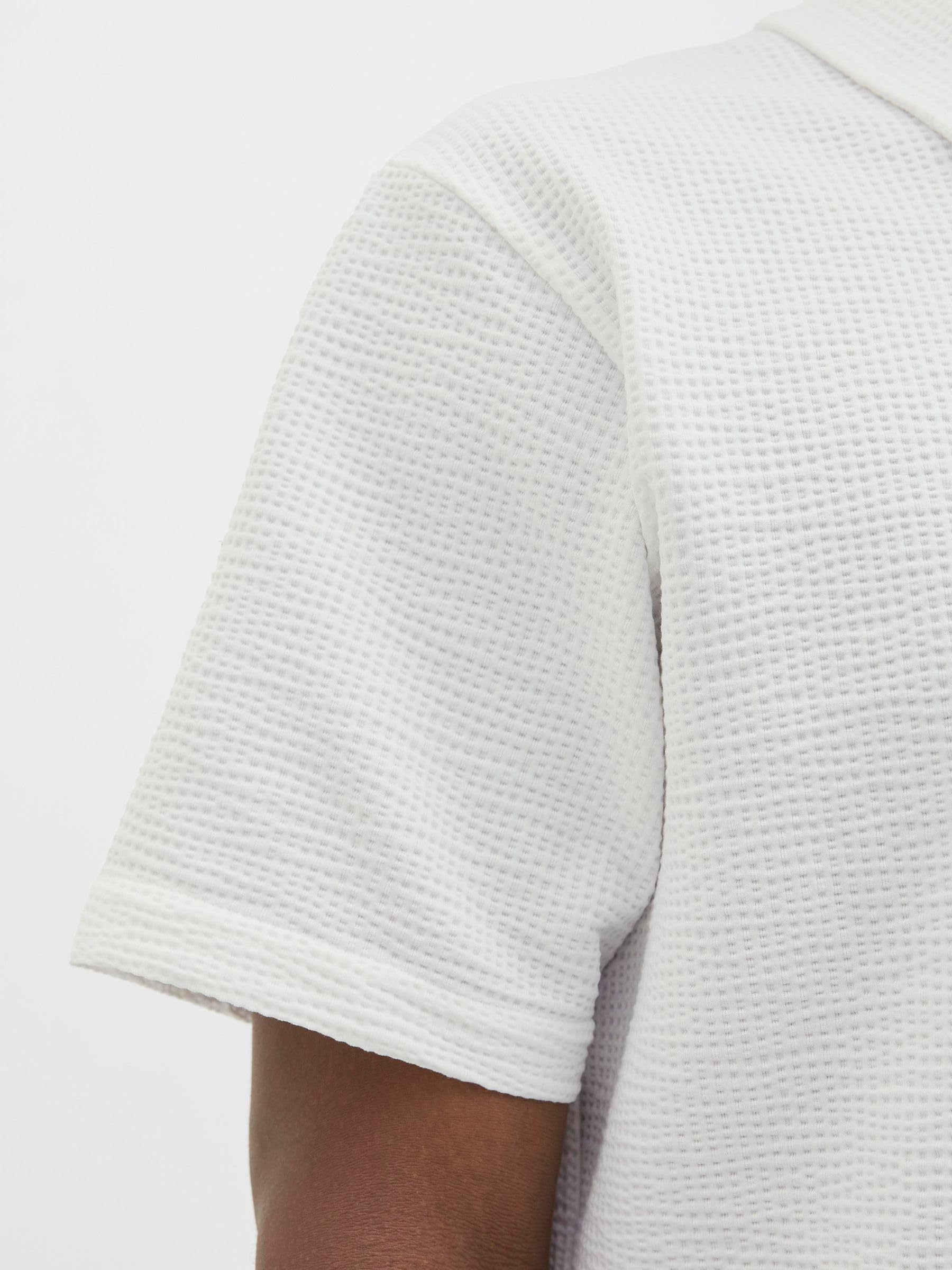 JACK & JONES Jcosago męska koszulka polo z teksturą, Cloud Dancer, XL