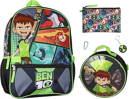 Amazon.com | Bioworld Ben 10 Omnitrix Aliens 5pc School Travel 16