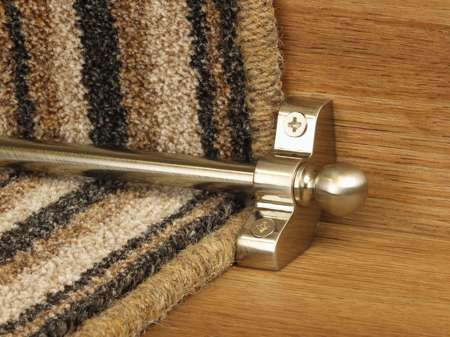 eXtreme® Jubilee Stair Rods ~ Satin Nickel - Easy Rods to fit Hollow Stair Carpet Runner Bars Affordable Cheap and New