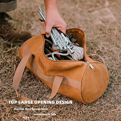 Miniatura 4 de Bolsa de almacenamiento de lona para camping, bolsa de almacenamiento de herramientas para barbacoa, bolsa de almacenamiento de estacas para tienda