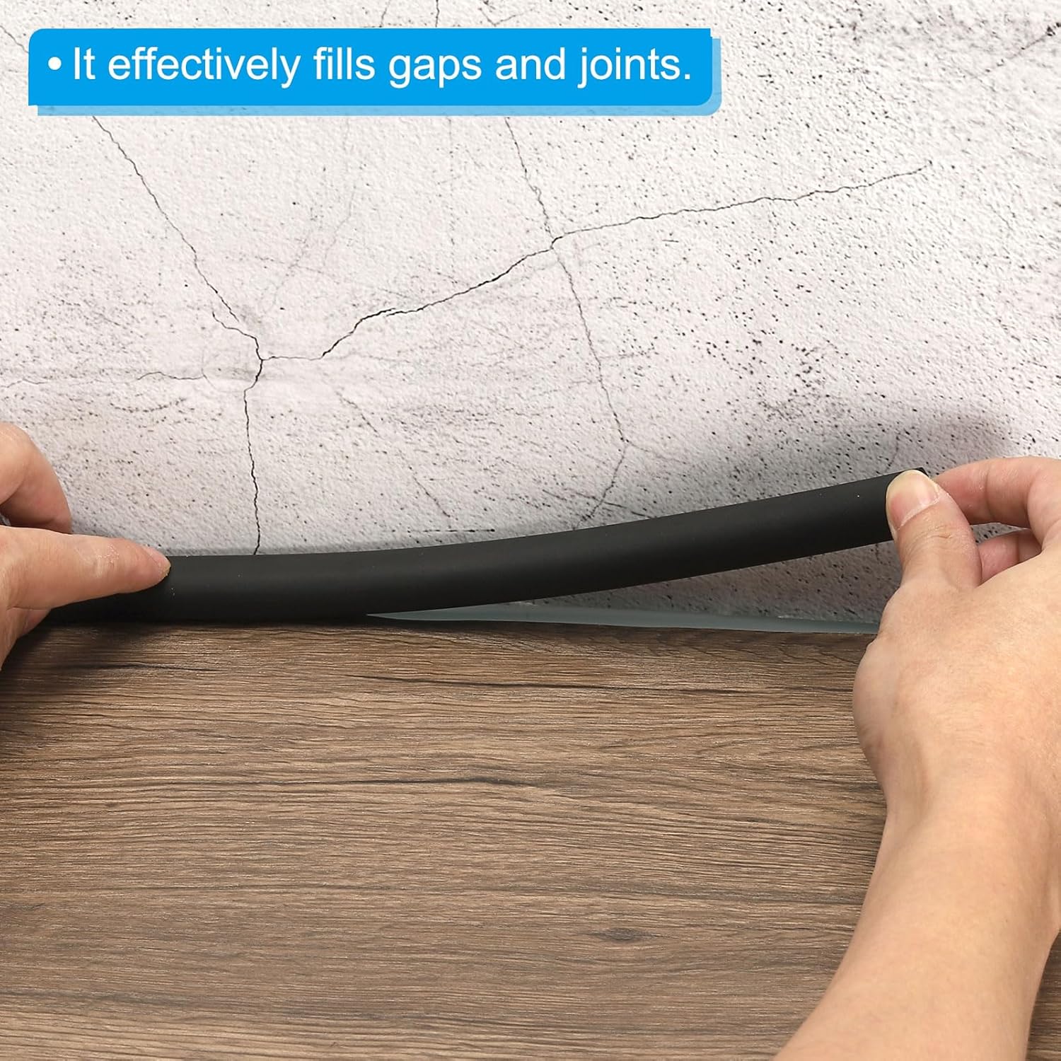 PATIKIL 3/4 Inch x 4.9 Feet Backer Rod, Foam Rope Caulk Crack Joint Filler Roll Seal Weather Strip for Home Construction, Black