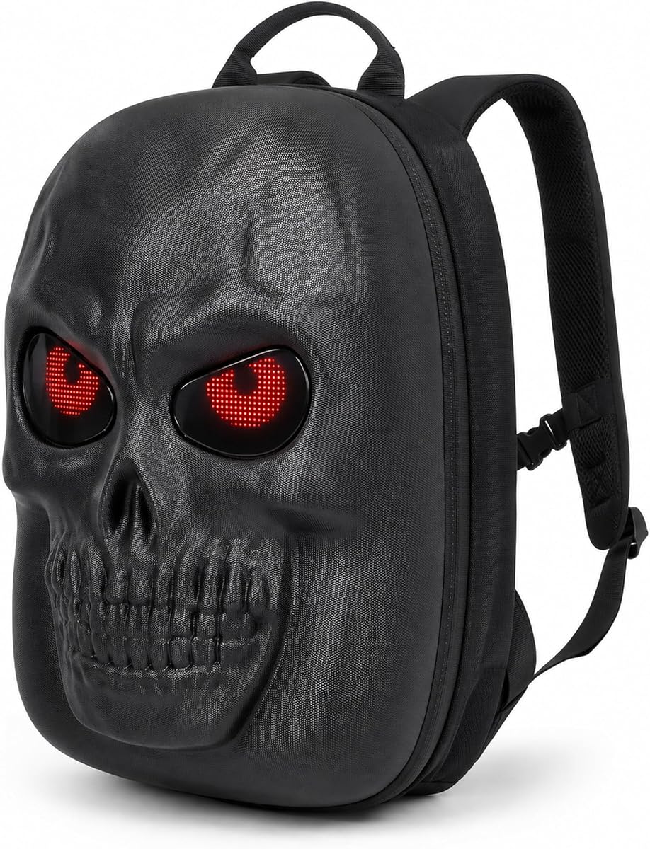Bolsa LED inteligente, mochila Techwear con pantalla de matriz programable, mochila interactiva con arte de píxeles para desplazamientos, motociclismo y estilo callejero, almacenamiento impermeable para computadora portátil