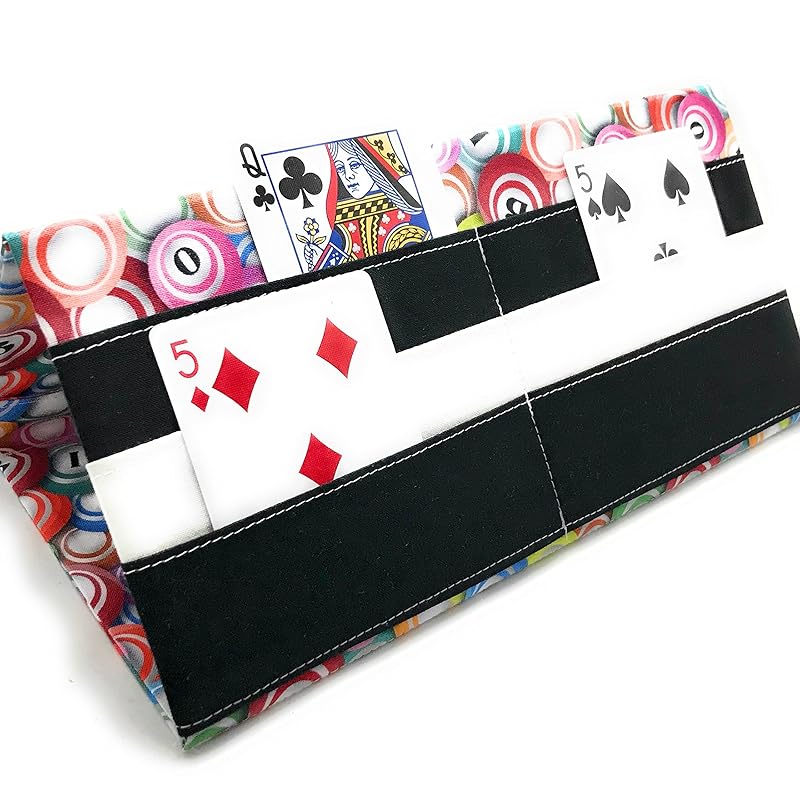 Bingo Balls Print Folding Bingo Tab Holder, Playing Card