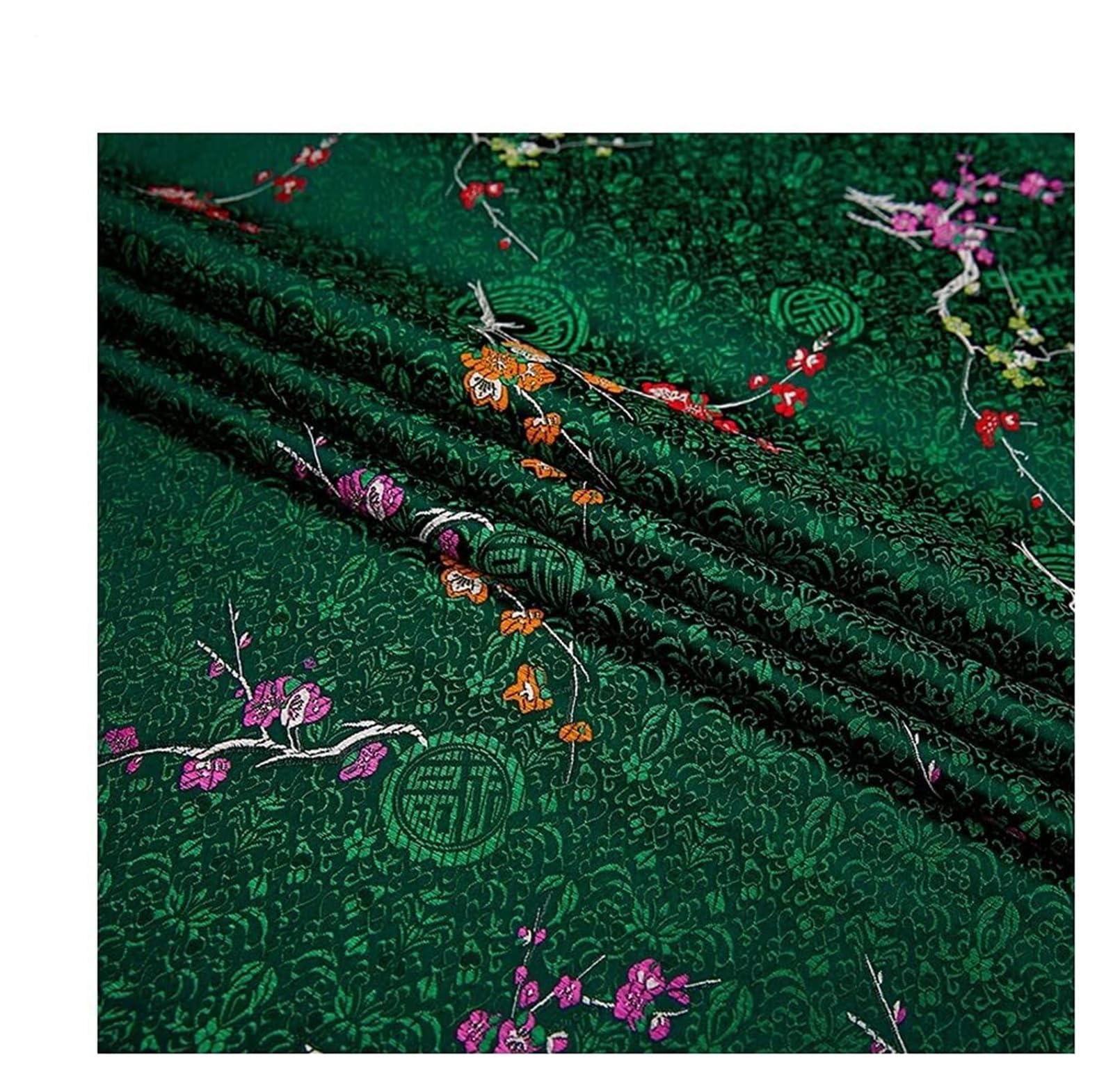 Brokatowy adamaszek jedwabny satynowy materiał do szycia sukni Cheongsam Kimono 1 sztuka(Style D)