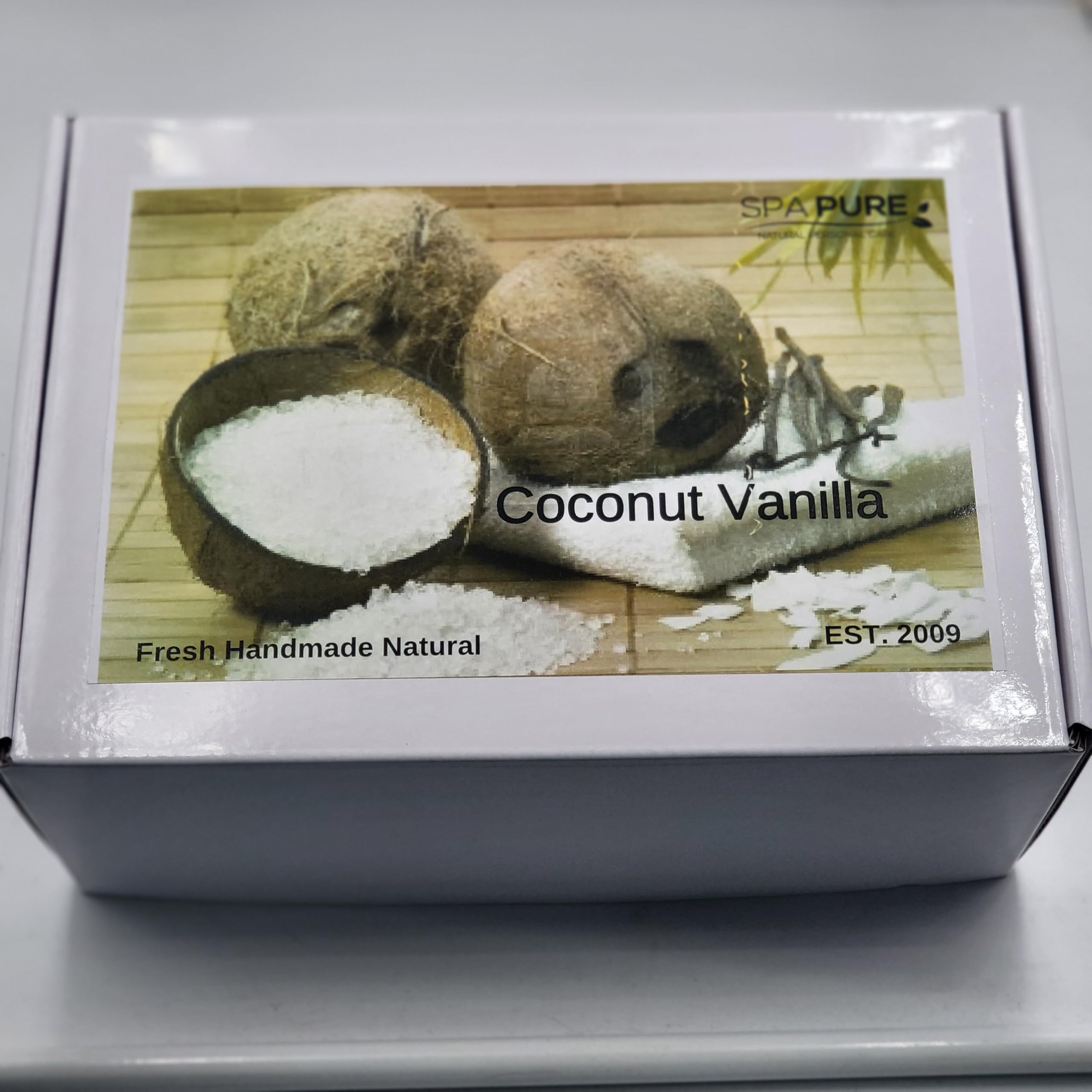 6 Luxury Bath Bomb Fizzies for Men and Women, XL 5 oz, US Made with Shea Butter, Vegan, Organic, Relaxing, Ultra Moisturizing, Great for Dry Skin, Giftable Box (Coconut Vanilla)