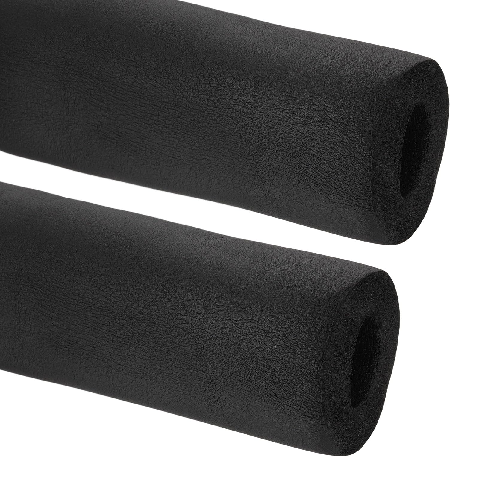 PATIKIL 1"(25mm) ID x 6.6Ft Pipe Insulation Foam Tubes, 2Pcs Pipe Cover Wrap Roll Bar Padding Tubing for Handle Grip HVAC Outdoor Air Conditioner Units, Black