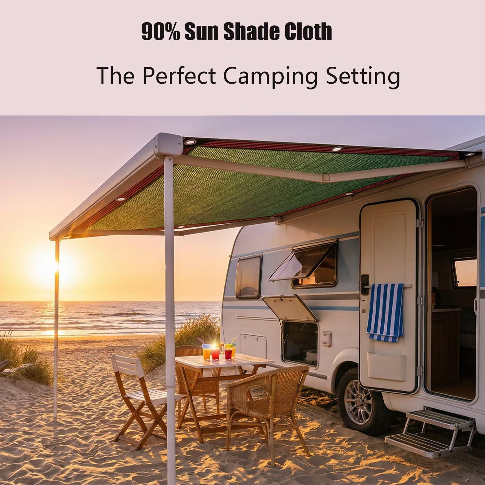 90% Sun - Lona de malla verde oscuro de 25 x 25 pies con ojales para patio al aire libre, invernadero, pollo, balcón, protección UV y cubierta de protección solar
