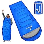 Sportneer 0 Degree Wearable Sleeping Bag for Adults & Kids - Walkable with Arm Zippers, Waterproof & Warm to 32F, Compact for Camping, Stadiums, Travel, Backpacking & Car Use