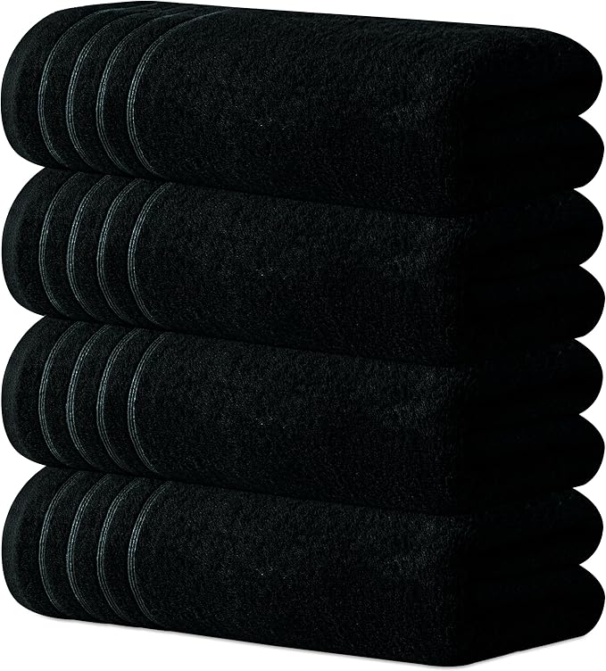 Avalon Towels Bath Towels Set of 4, Size 30 x 60 Inches, Highly Soft and Absorbent