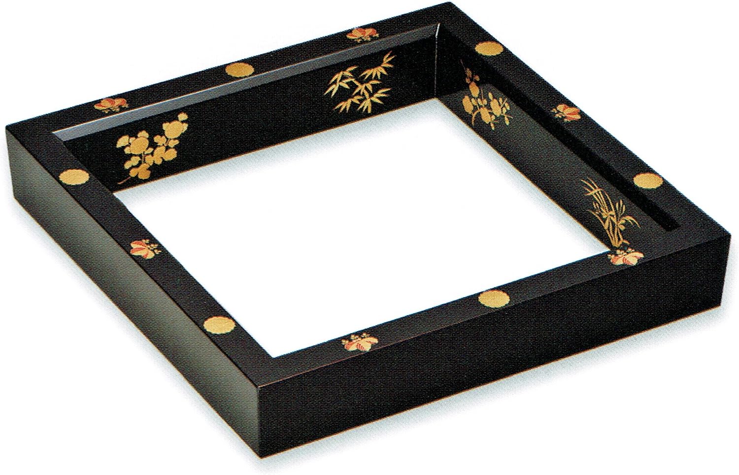 炉縁 四君子 高台寺 未使用保管品】高台寺蒔絵 四君子文 黒塗