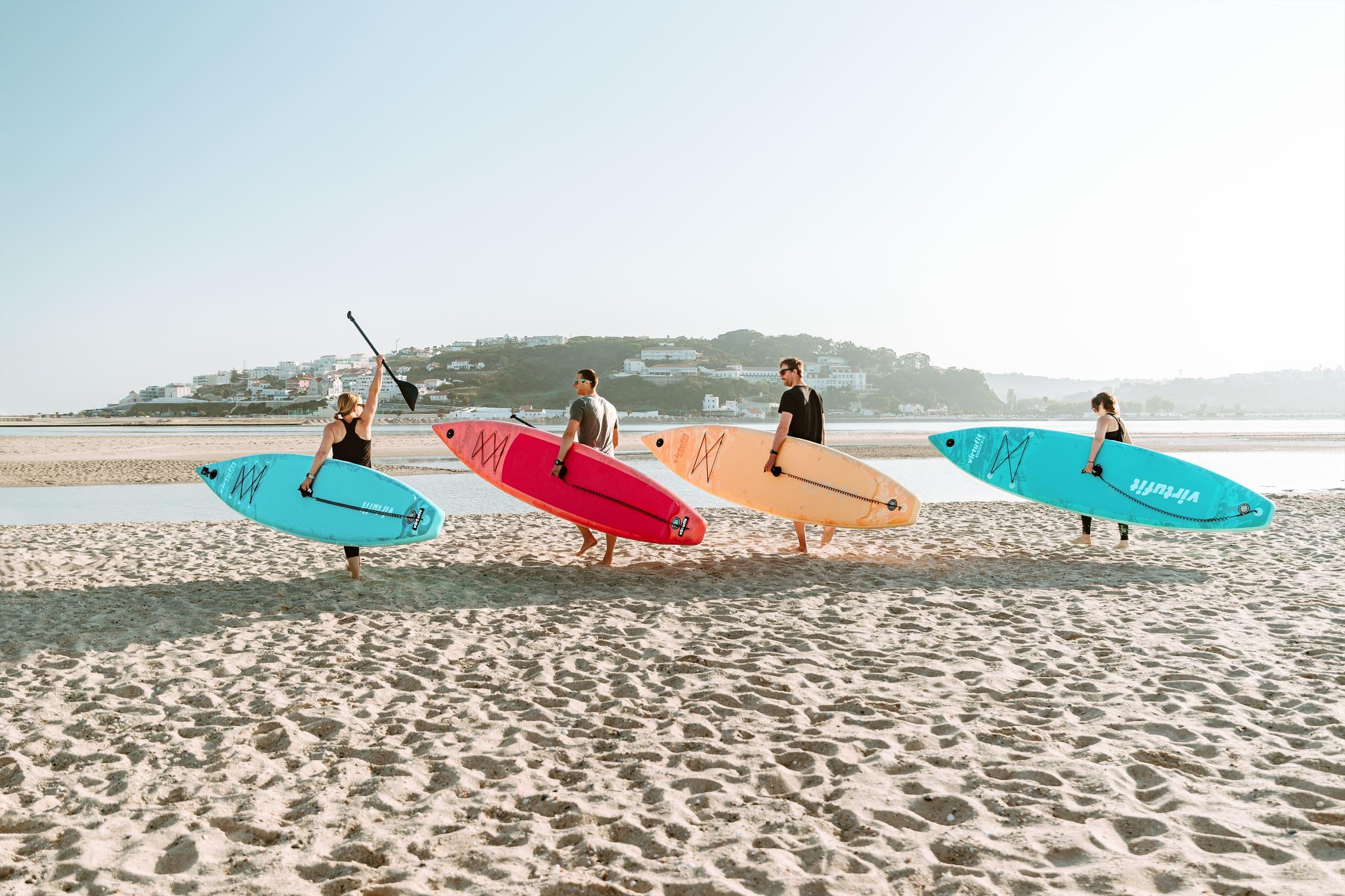 VirtuFit Stand Up Paddle Board Set – Aufblasbares SUP Board mit Paddel, Rucksack und Zubehör für Freizeit, Touring und Allround Paddling