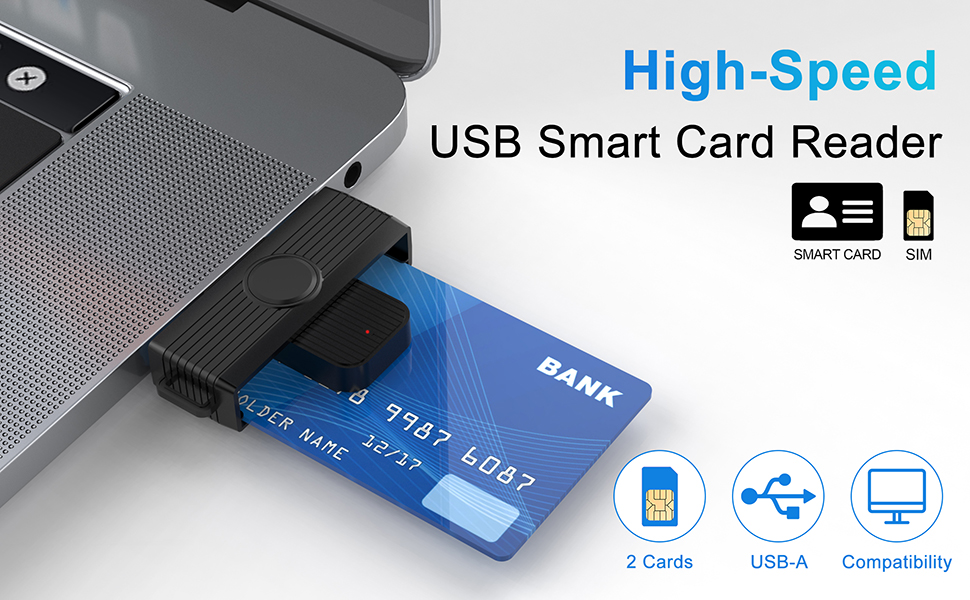 Type C CAC Reader, DOD Military USB C Common Access CAC Card - Foto 6