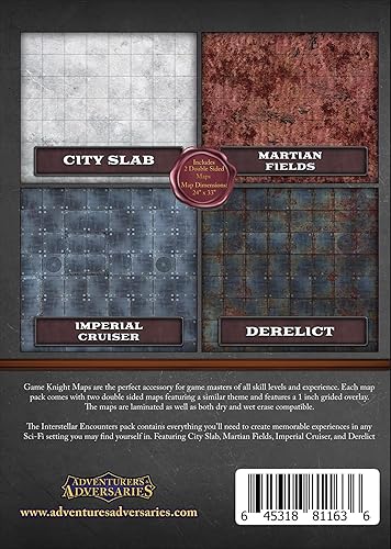 Miniatura 15 de Game Knights - Mapa de batalla laminado brillante de doble cara de borrado en seco, mapa de mesa para juegos de roles, superposición de cuadrícula