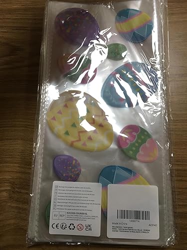 Miniatura 8 de 100 bolsas transparentes de Pascua, bolsas de dulces de galletas con 150 lazos dorados, bolsas de regalo para el día de Pascua con coloridos