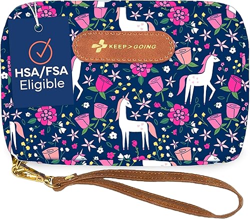 Miniatura 21 de Kit de primeros auxilios de viaje Keep Going para niños, 130 unidades, para bolso, bolsa de pañales, mochila y maleta, con vendajes sin látex, 7 x 5