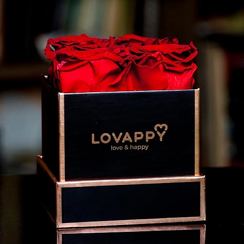 Miniatura 9 de Rosas preservadas en una caja, rosas que duran un año, caja de rosas frescas eternas, flores reales para entrega de primer cumpleaños, rosas de