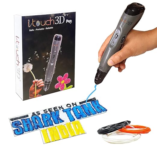 WOL 3D 2021 Model ITouch 3D Pen for 3D Drawing; Art and Crafts, Modeling, Professionals and Education with 3 Filamets