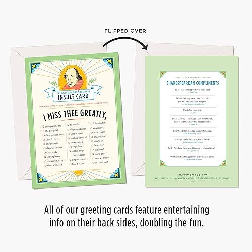 Miniatura 5 de Curious Charts Commission Shakespeare Insults - Juego de tarjetas navideñas (6 unidades)