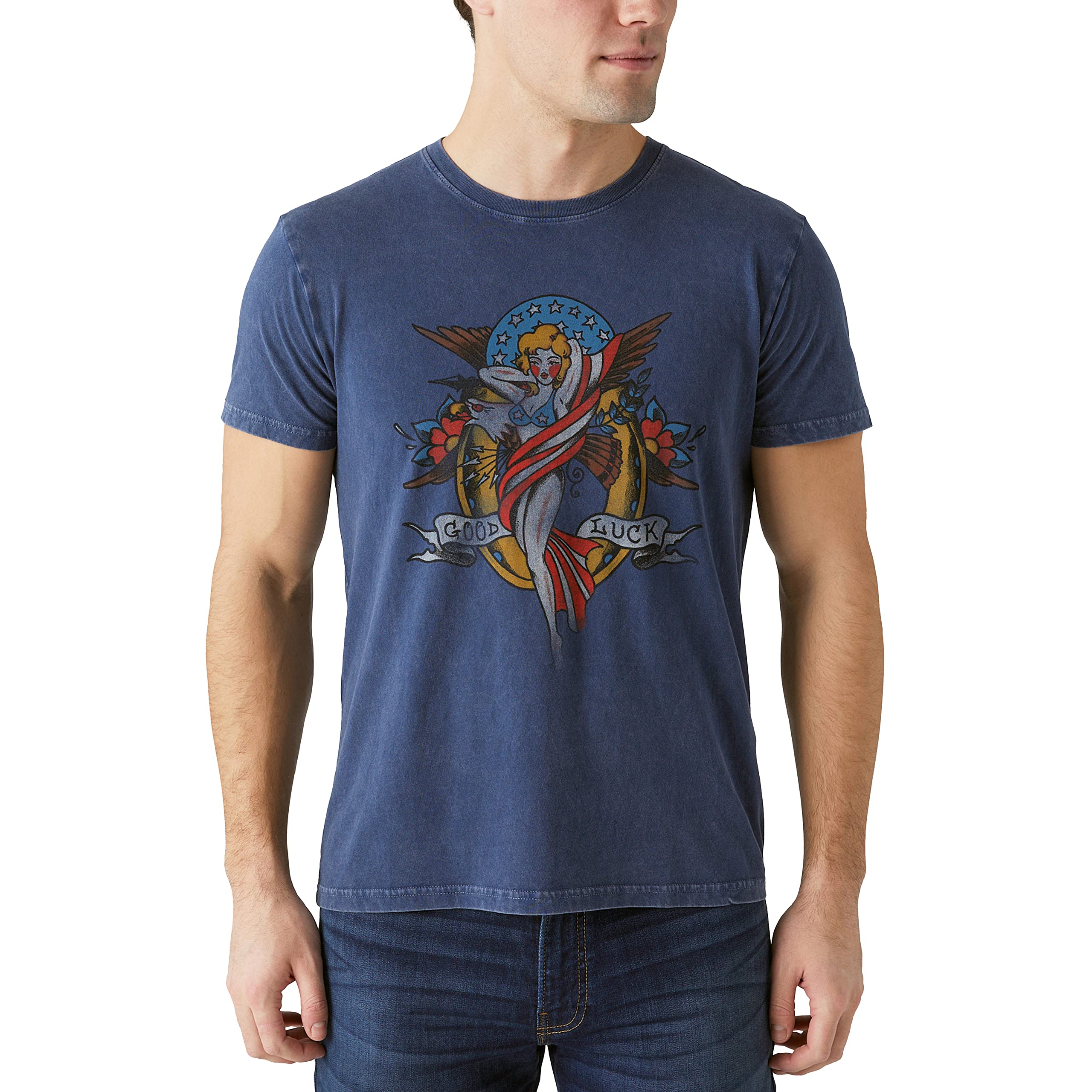 Lucky Brandmens Short Sleeve Americana Pinup Graphic Tee Short Sleeve Americana Pinup Graphic Tee