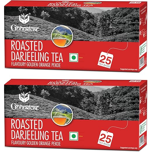 GOODRICKE Roasted Darjeeling Tea Bags 25 TeaBags Pack of 2