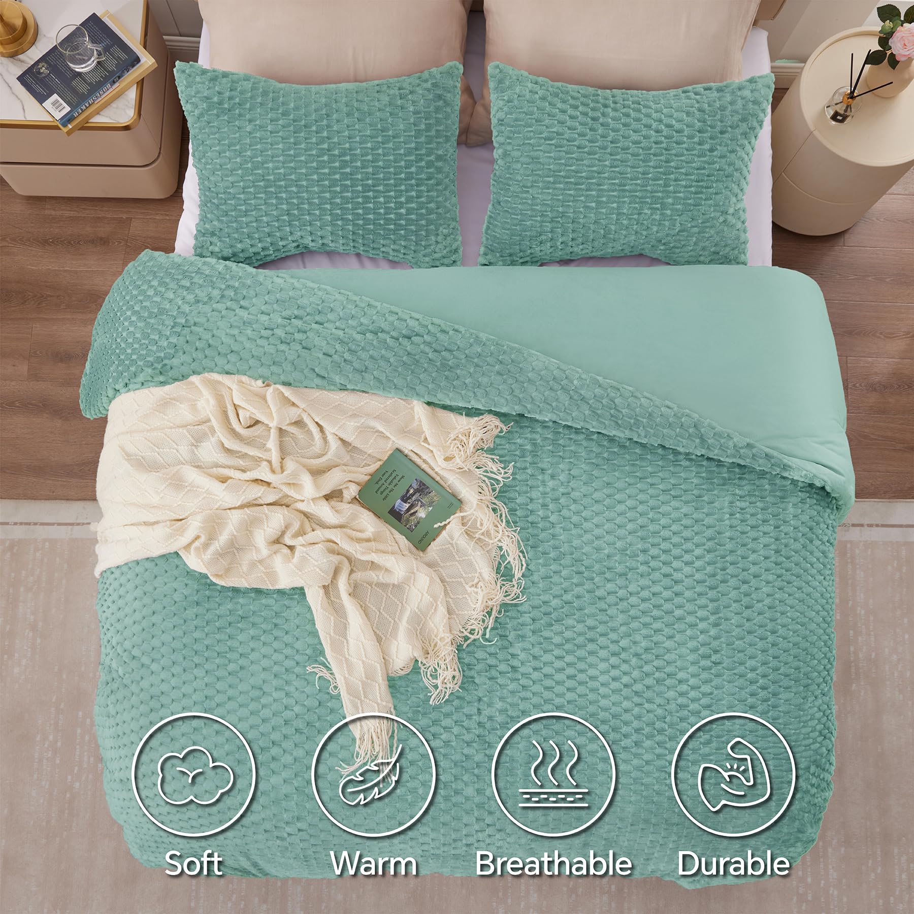 Amazon｜ChiXpaceふわふわクイーン掛け布団セット - ラグジュアリー