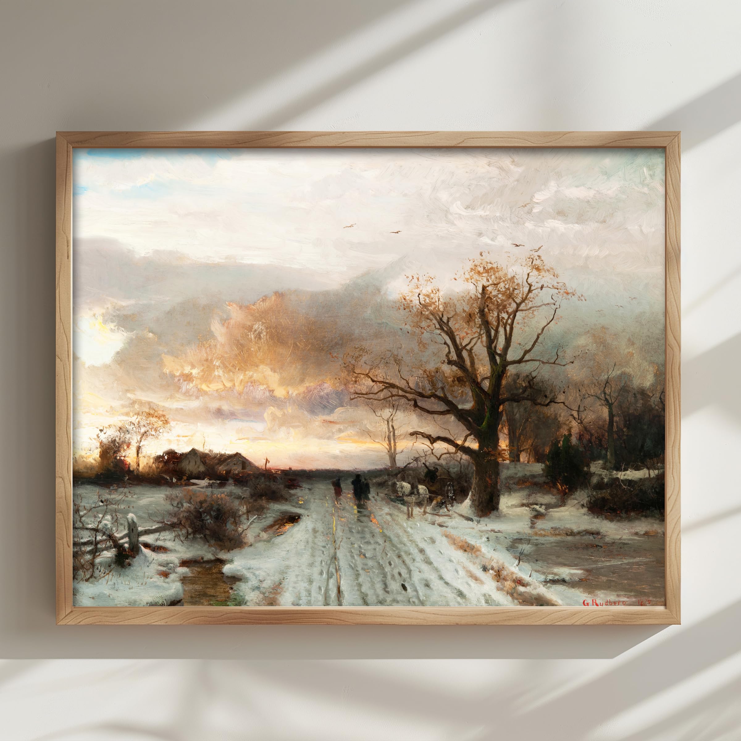 Amazon.com: CLOUD NINE PRINTS | Swedish Winter, Vintage Farm