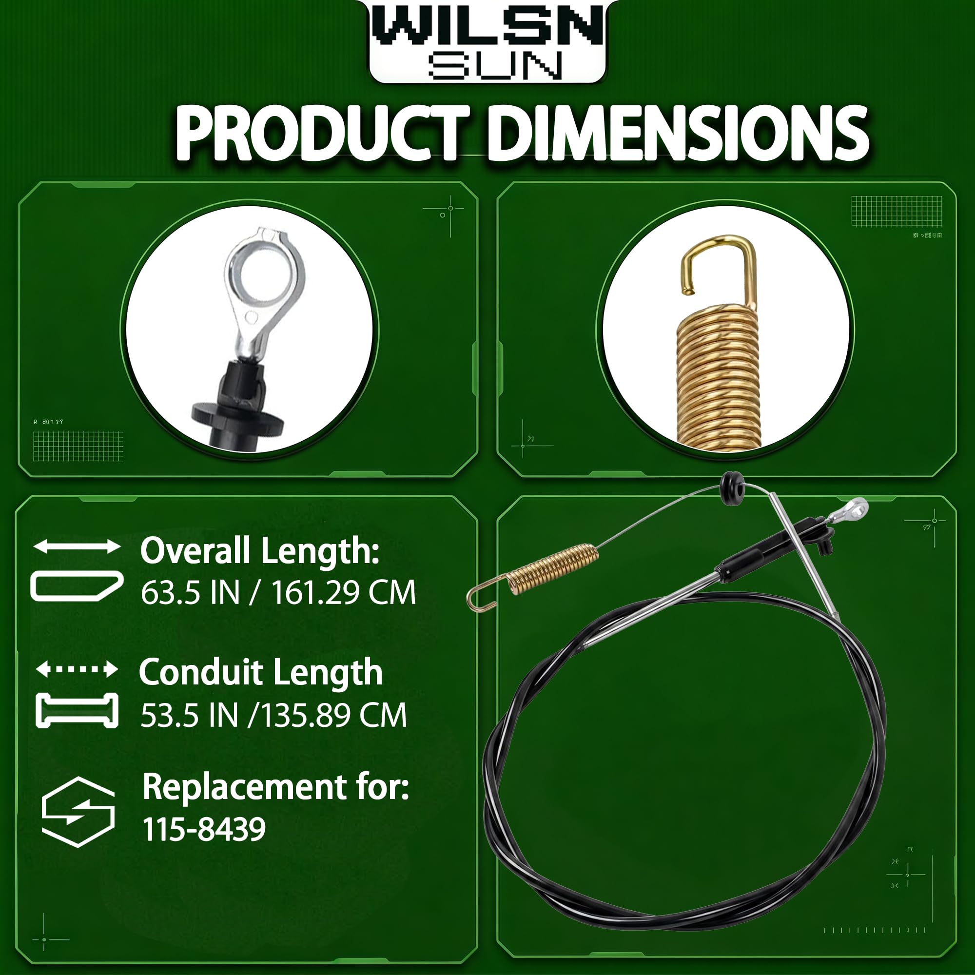 Amazon.com: Wilsnsun 115-8439 Brake Cable for Toro 20333, 20333C