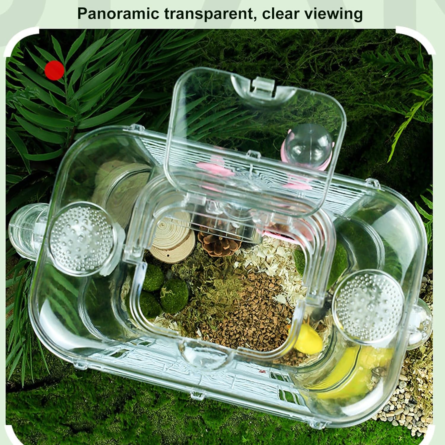 Focket Hamster Cage Small Animal Cage, Enclosure Double Layer Hamster Cages and Habitats Wire Hamster House with Multiple Locking Buckles for Hamsters Mice (2 Layer)