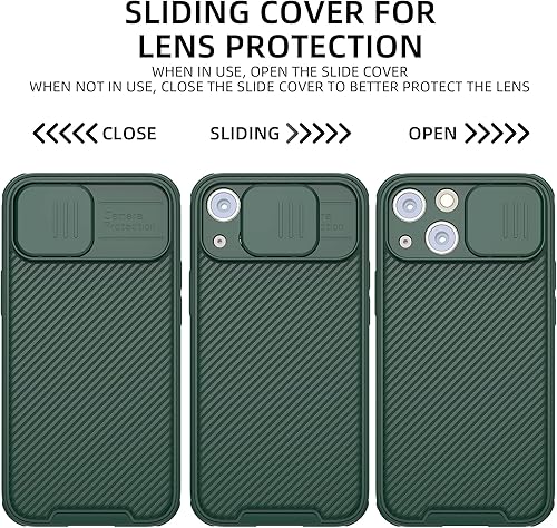 Miniatura 7 de Hitaoyou Funda magnética para iPhone 13 Mini, funda protectora de cámara para iPhone 13 Mini compatible con carga MagSafe con cubierta deslizante