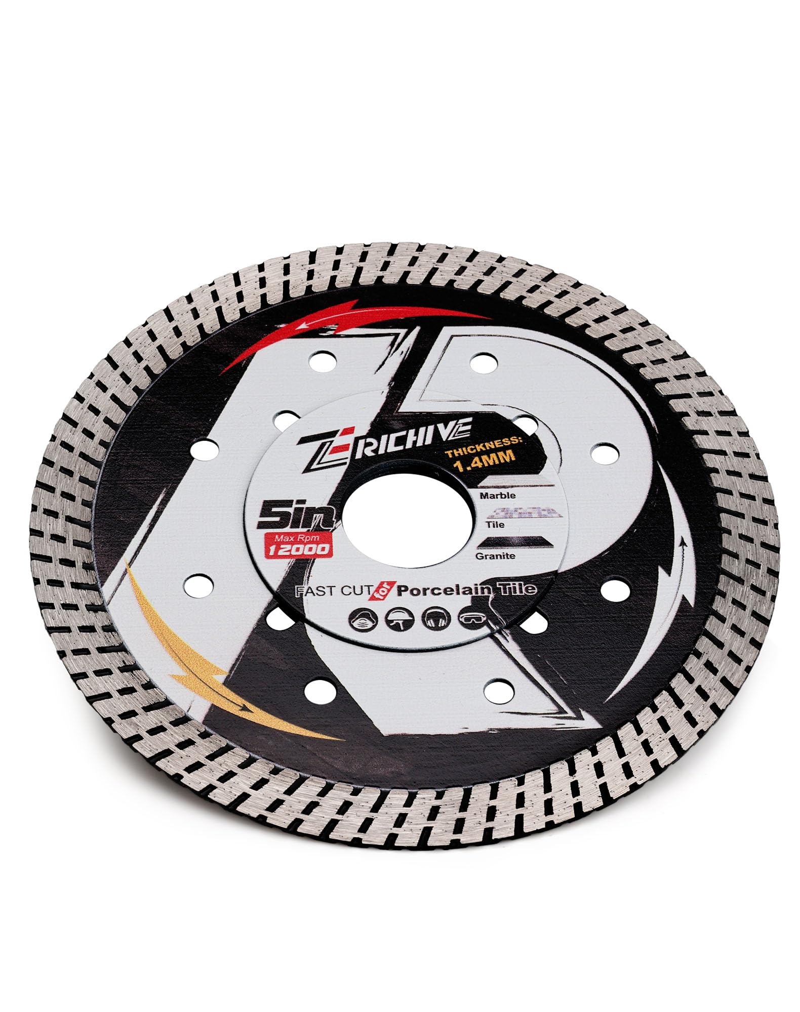 Super Thin Ceramic Diamond Cutting Discs 125mm,Porcelain Cutting Blade for Cutting Hard Tile,Ceramic,Marble,Granite,Porcelain - Image 2