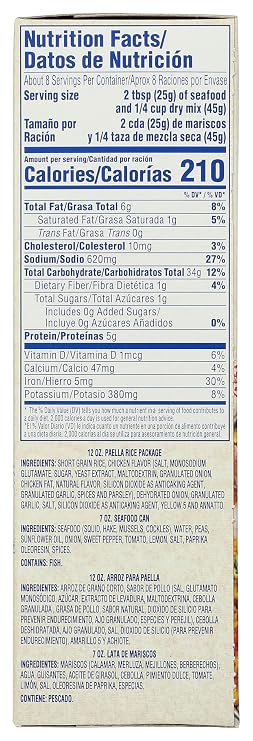 Goya Paella Rice Dinner Kit, Light, Fluffy, Latin Dishes, Bowls, 19 Ounce | Long Grain, Light and Fluffy, For Latin Dishes, Bowls and Sides, Pantry Staple, Goya Paella Rice Dinner Kit, Great Taste