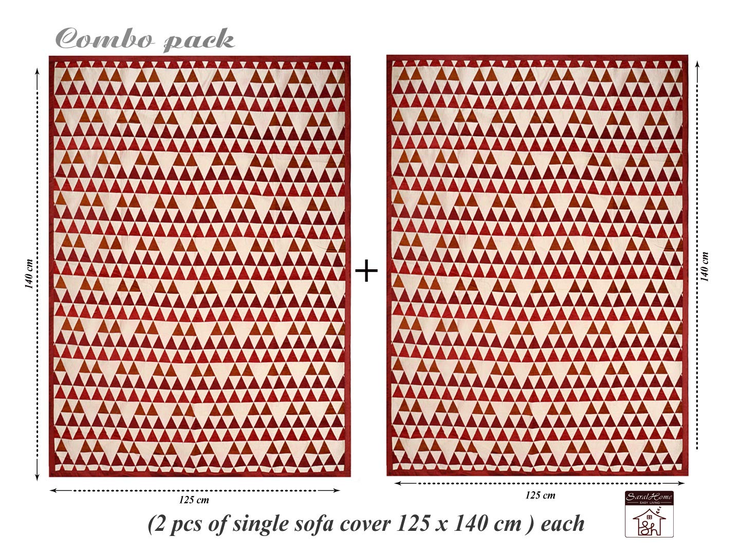 Saral Home Easy Living Chenille 1 Seater Sofa Cover Throw Set Of 2 (Red, 140X125 Cm) (B07H1BC7YF) Amazon Price History, Amazon Price Tracker