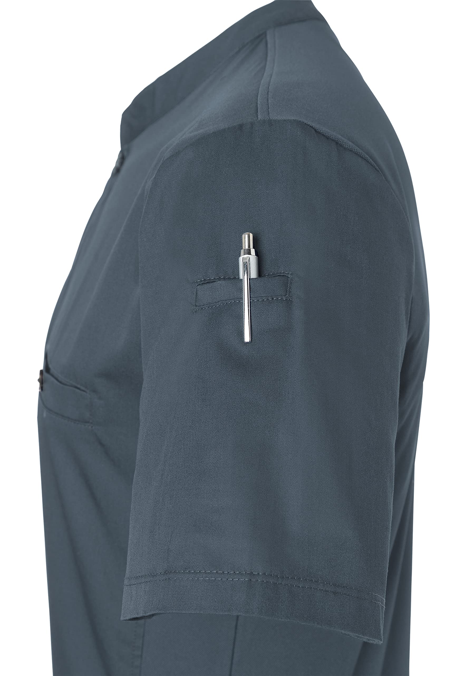 Karlowsky TM 5 PASSION Kurzarm Arbeitsshirt Performance, Vorderseite 60% Baumwolle/40% Polyester, Rückseite 100% Polyester, Anthrazit, Größe L