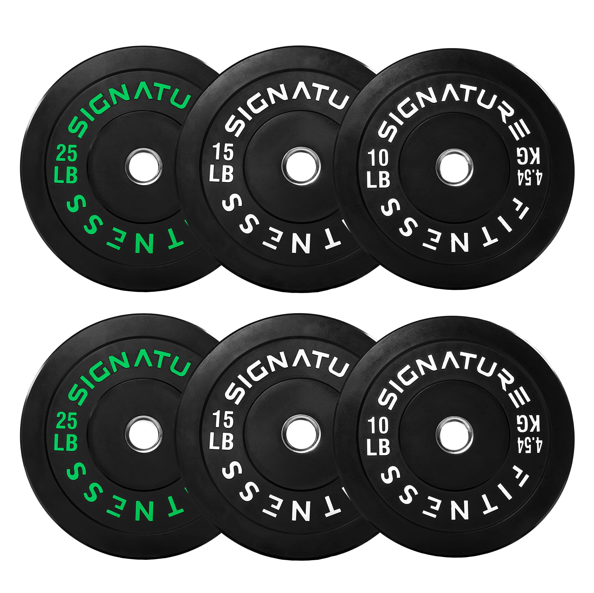Fitvids 2-Inch Olympic Rubber Weight Plates Sets, Bumper Plates Set with Barbell for Strength Training, 100 Lbs Set, Color