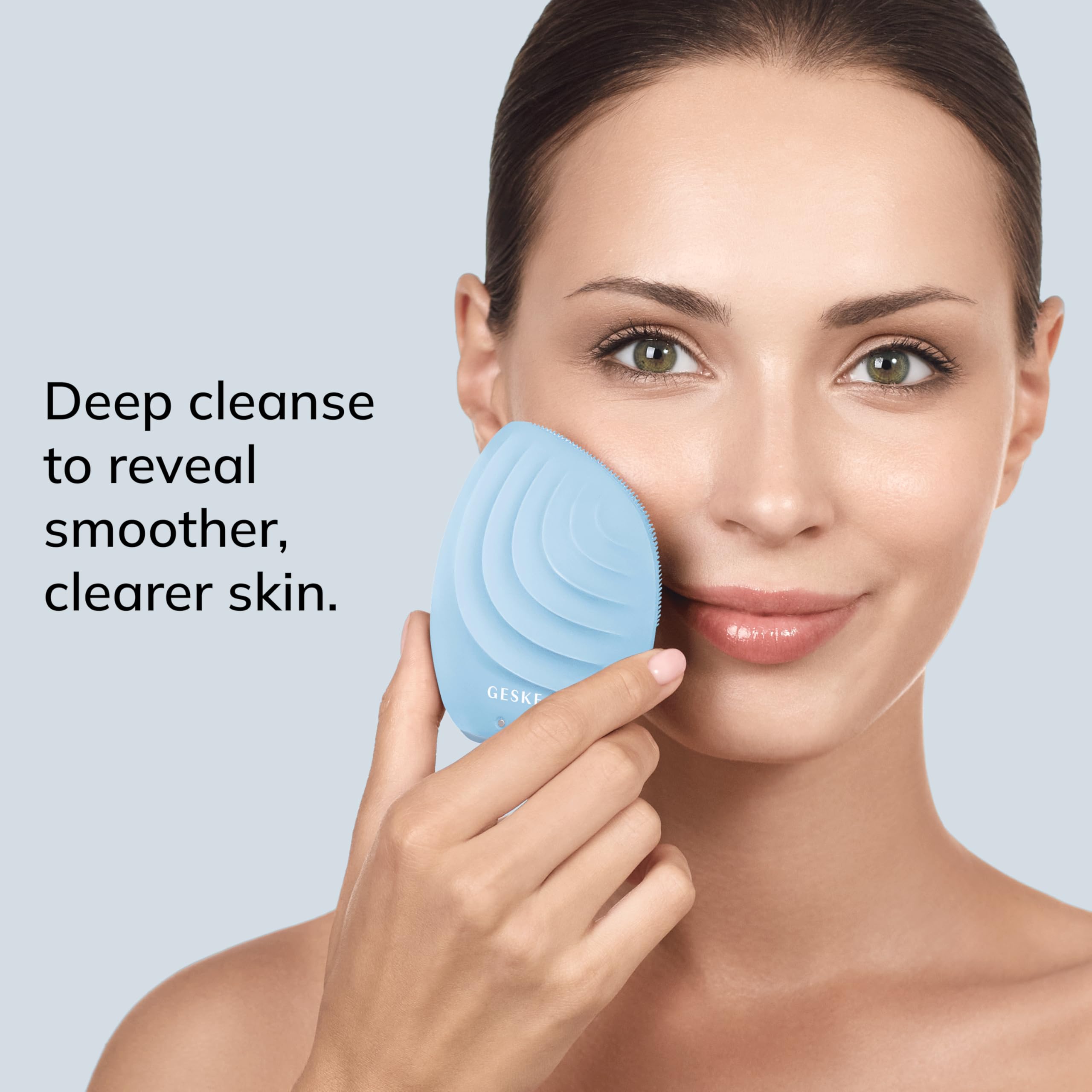 GESKE | Brosse faciale SmartAppGuided™ 5 in 1 | Brosse nettoyante visage électrique | Brosse silicone souple | Nettoyage professionnel visage | Appareil de nettoyage visage | Masseur facial