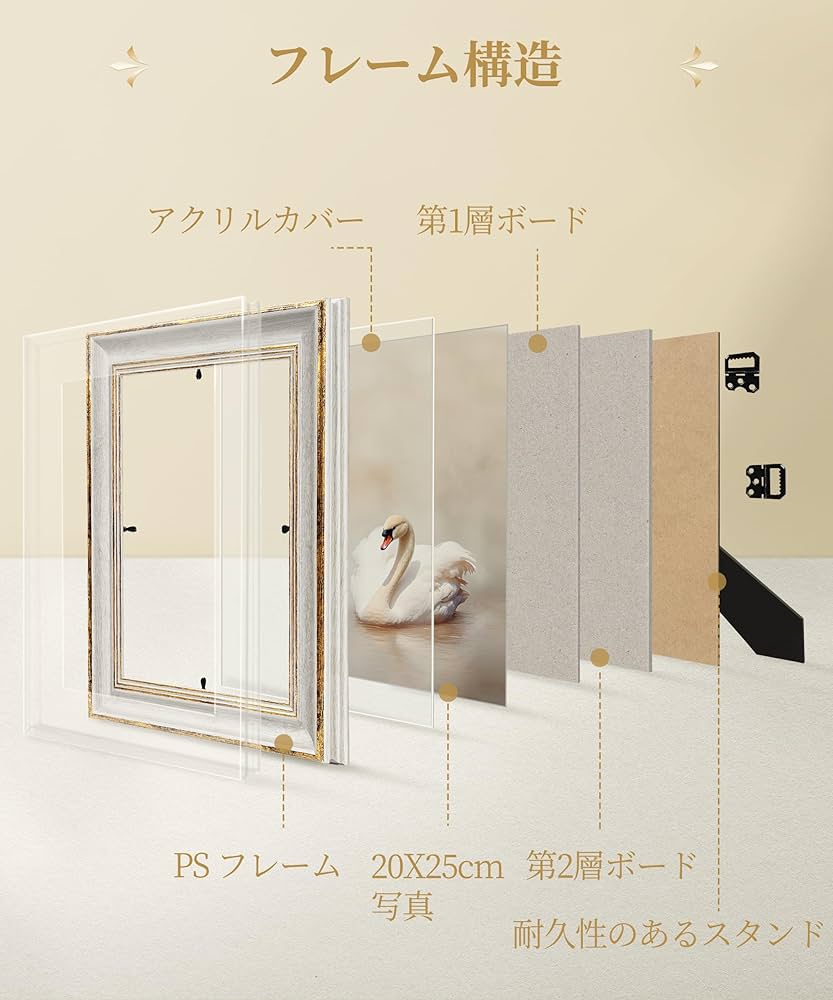 Amazon.co.jp: Afuly フォトフレーム おしゃれ 6切り 写真立て